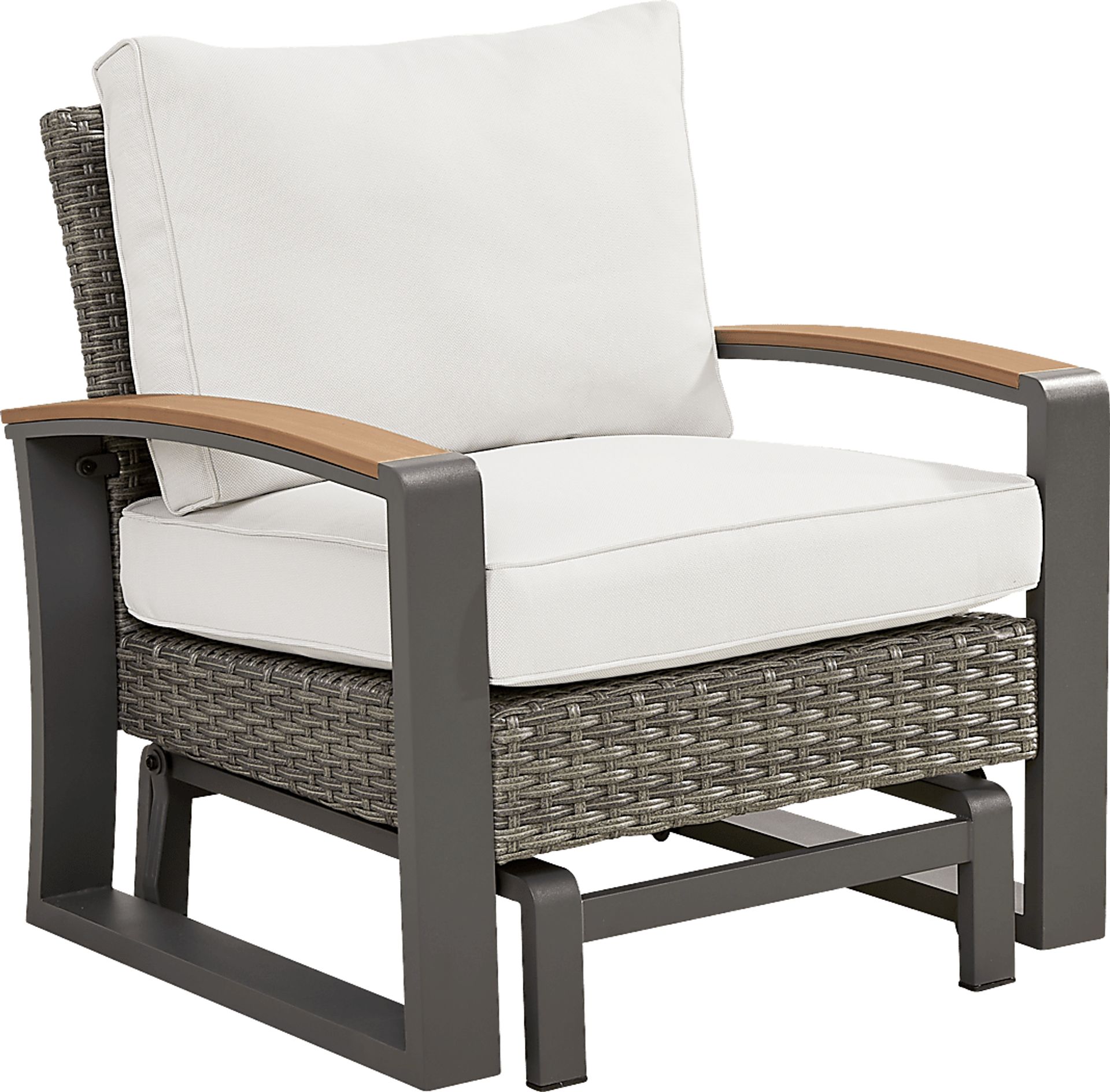 Randolph Gray Outdoor Glider Club Chair - Image 1