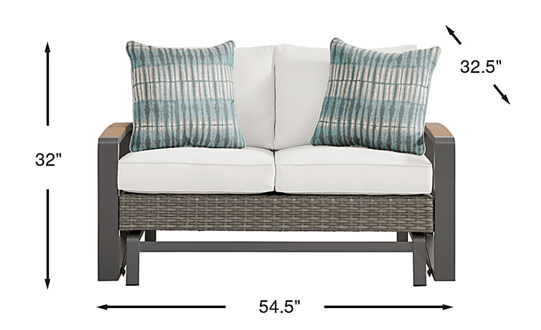 Randolph Gray Outdoor Glider Loveseat