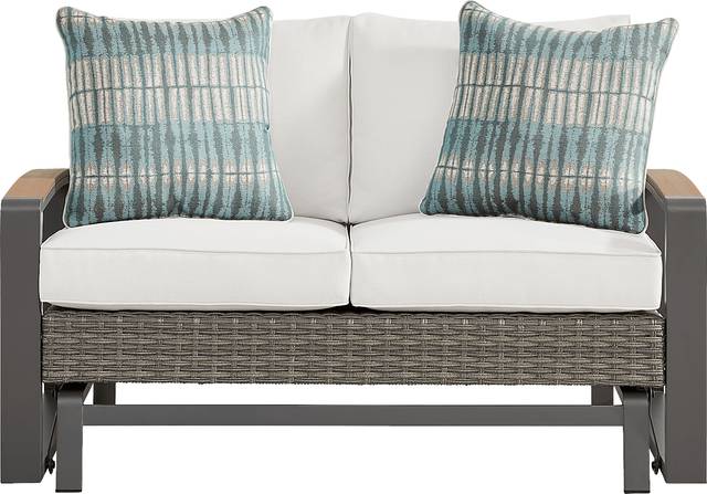 Randolph Gray Outdoor Glider Loveseat - Thumbnail - Image 1