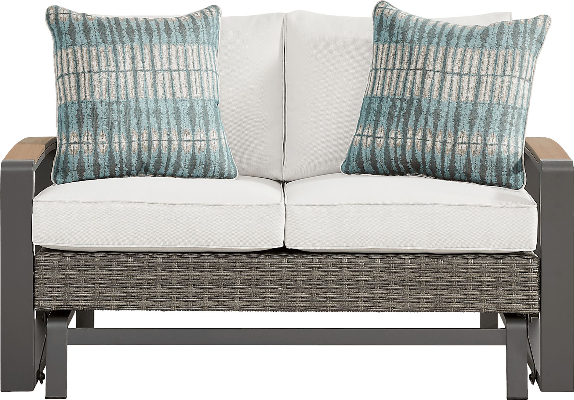 Randolph Gray Outdoor Glider Loveseat - Image 1
