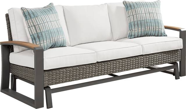 Randolph Gray Outdoor Glider Sofa - Thumbnail - Image 2