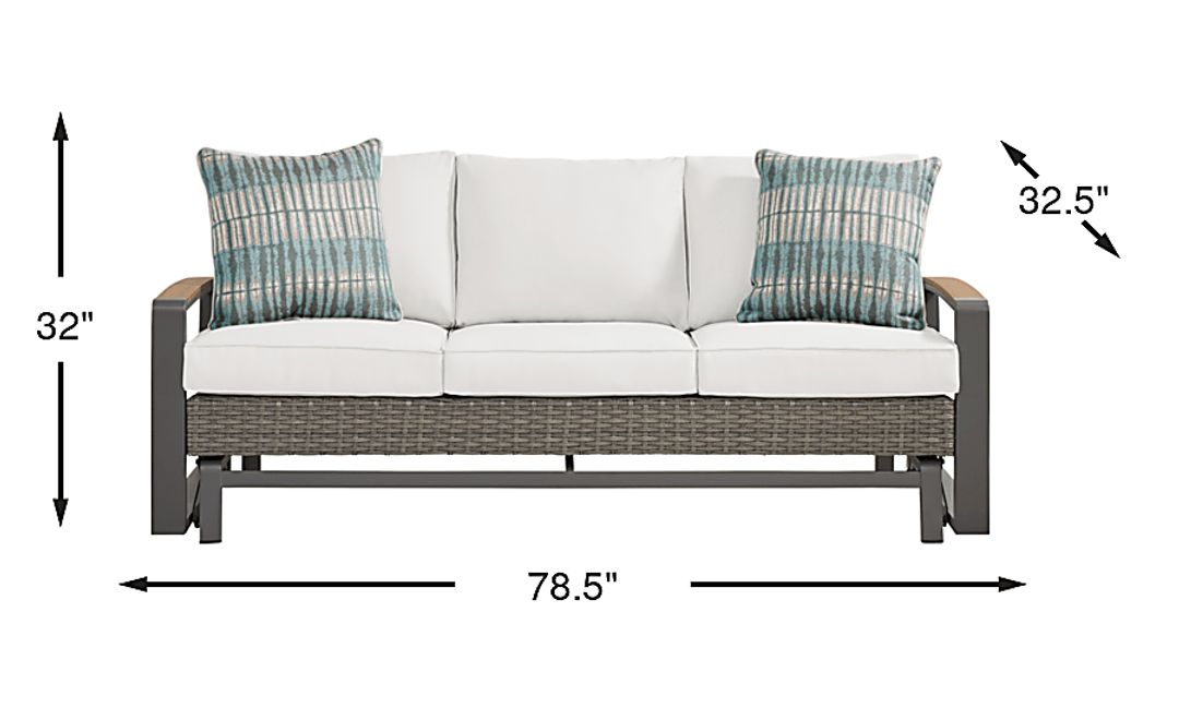 Randolph Gray Outdoor Glider Sofa