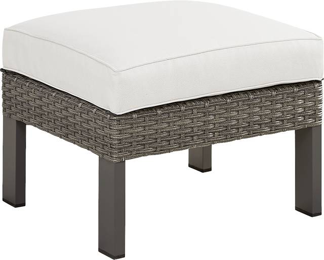 Randolph Gray Outdoor Ottoman - Thumbnail - Image 2