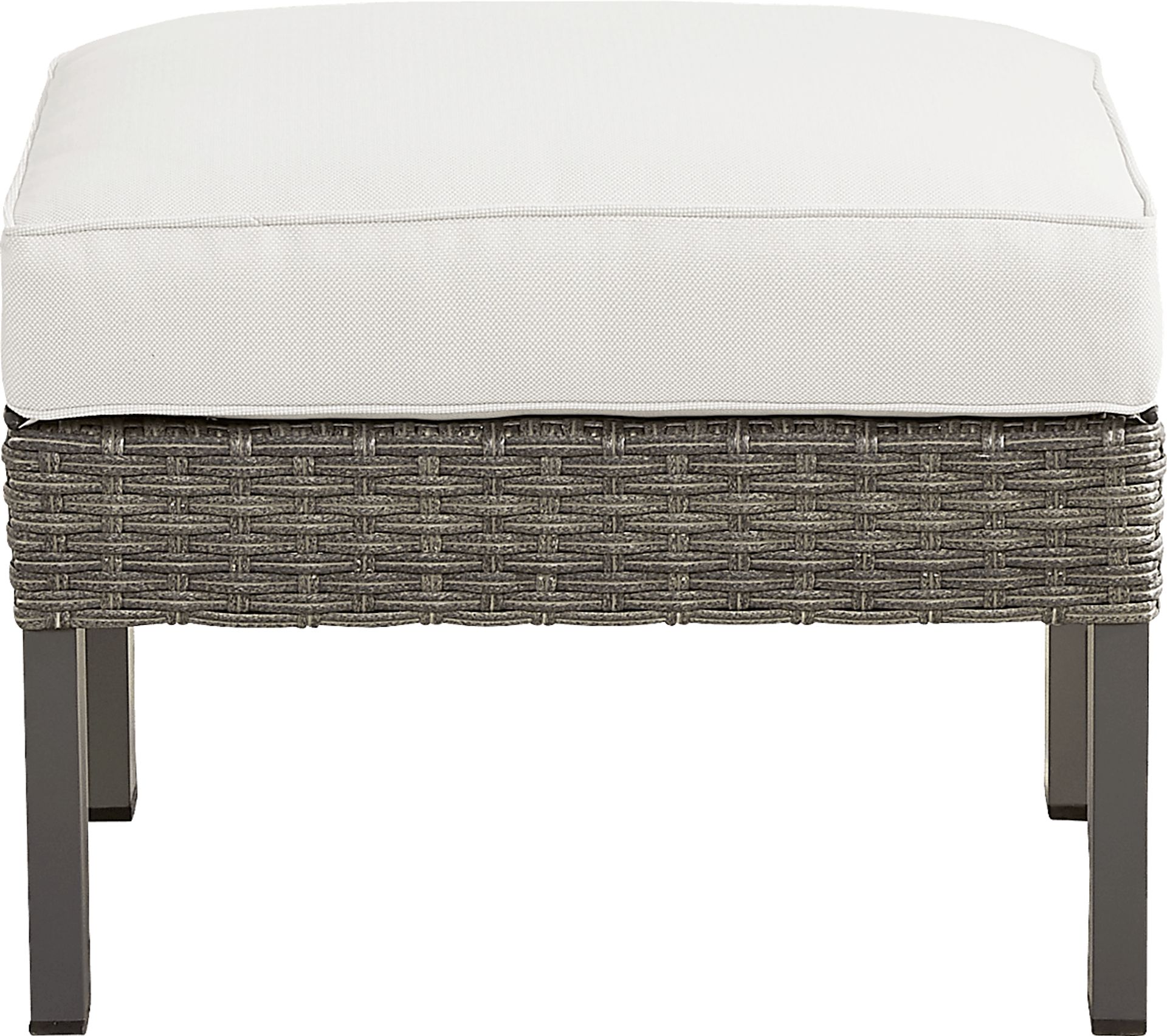 Randolph Gray Outdoor Ottoman - Image 1