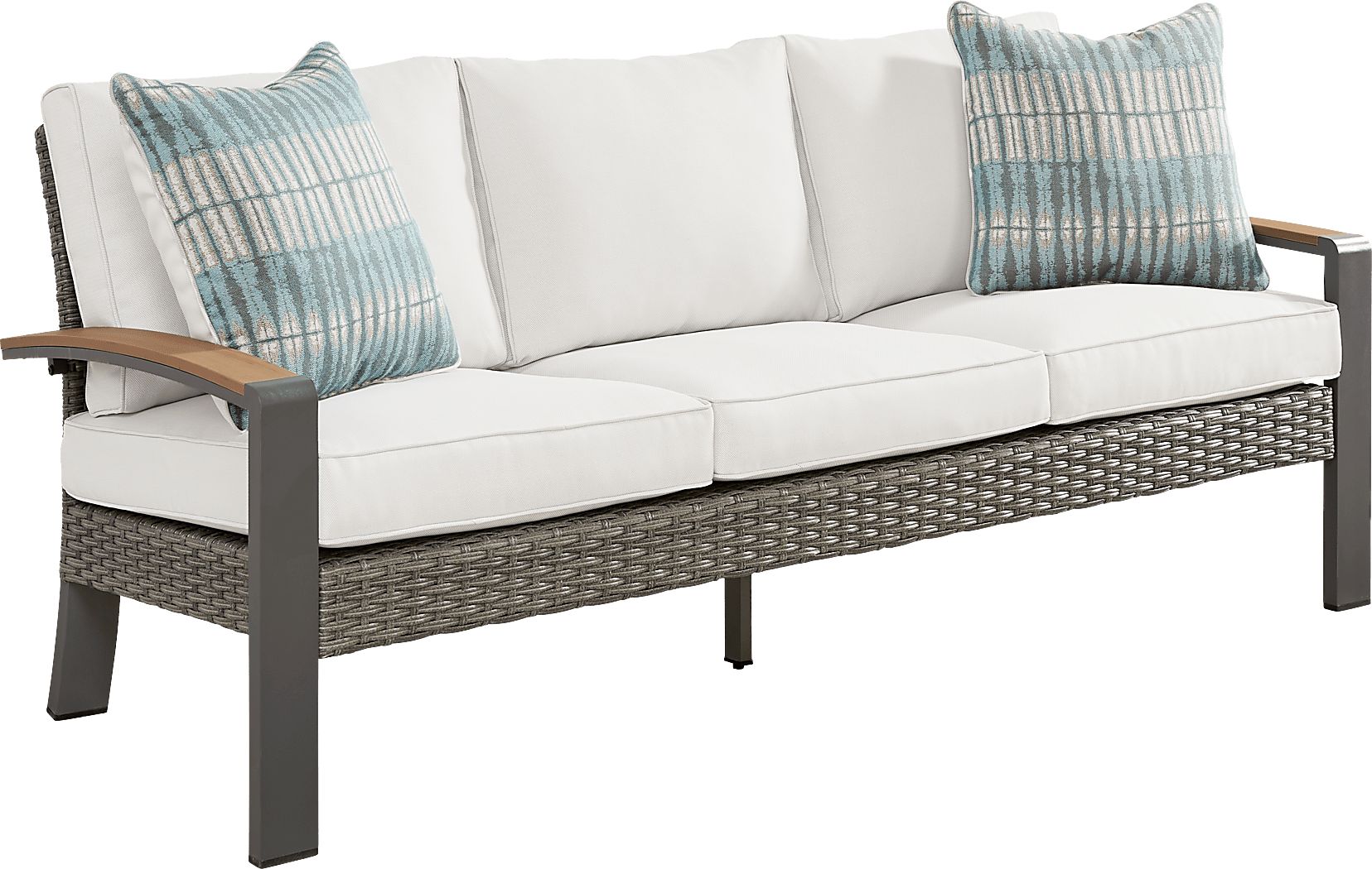 Randolph Gray Outdoor Sofa - Thumbnail 2