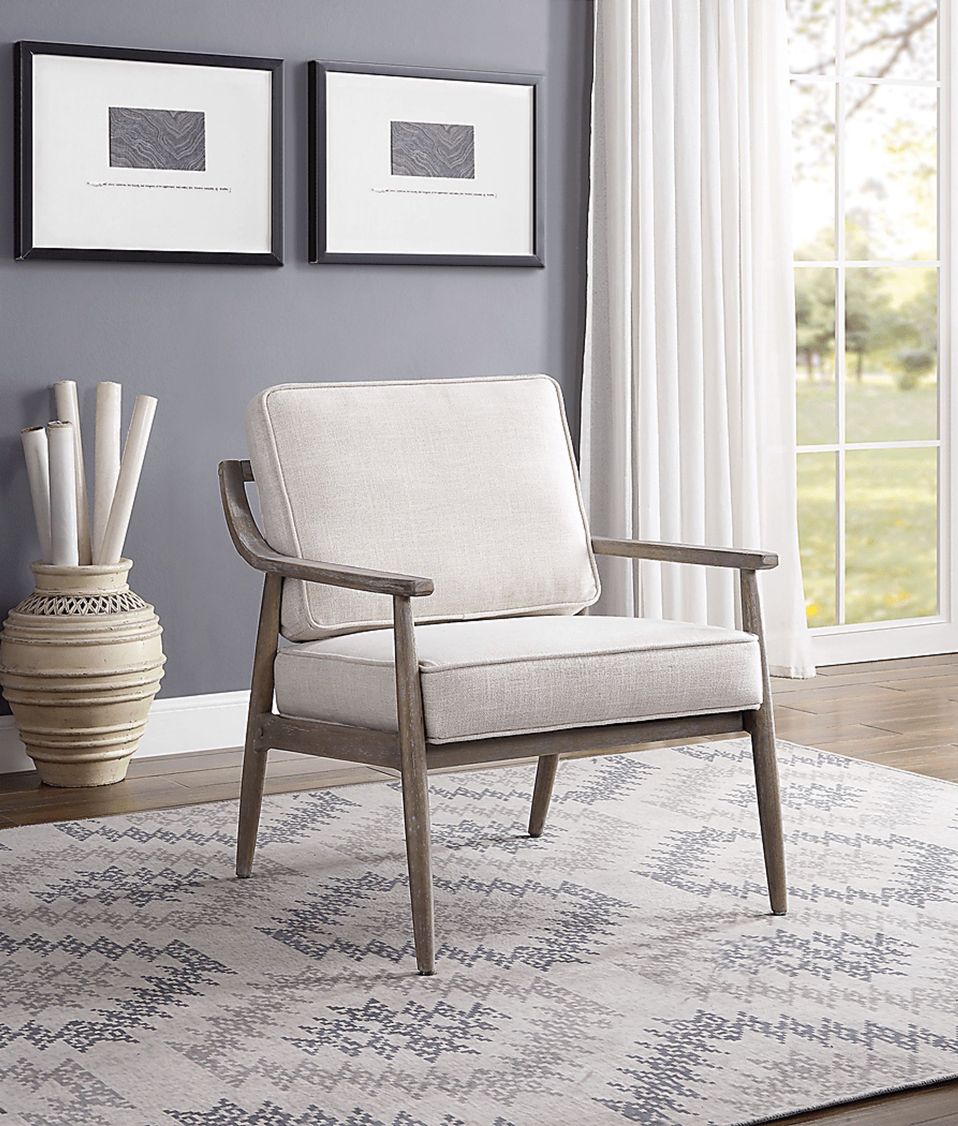Ranelo I Cream Accent Chair - Image 2