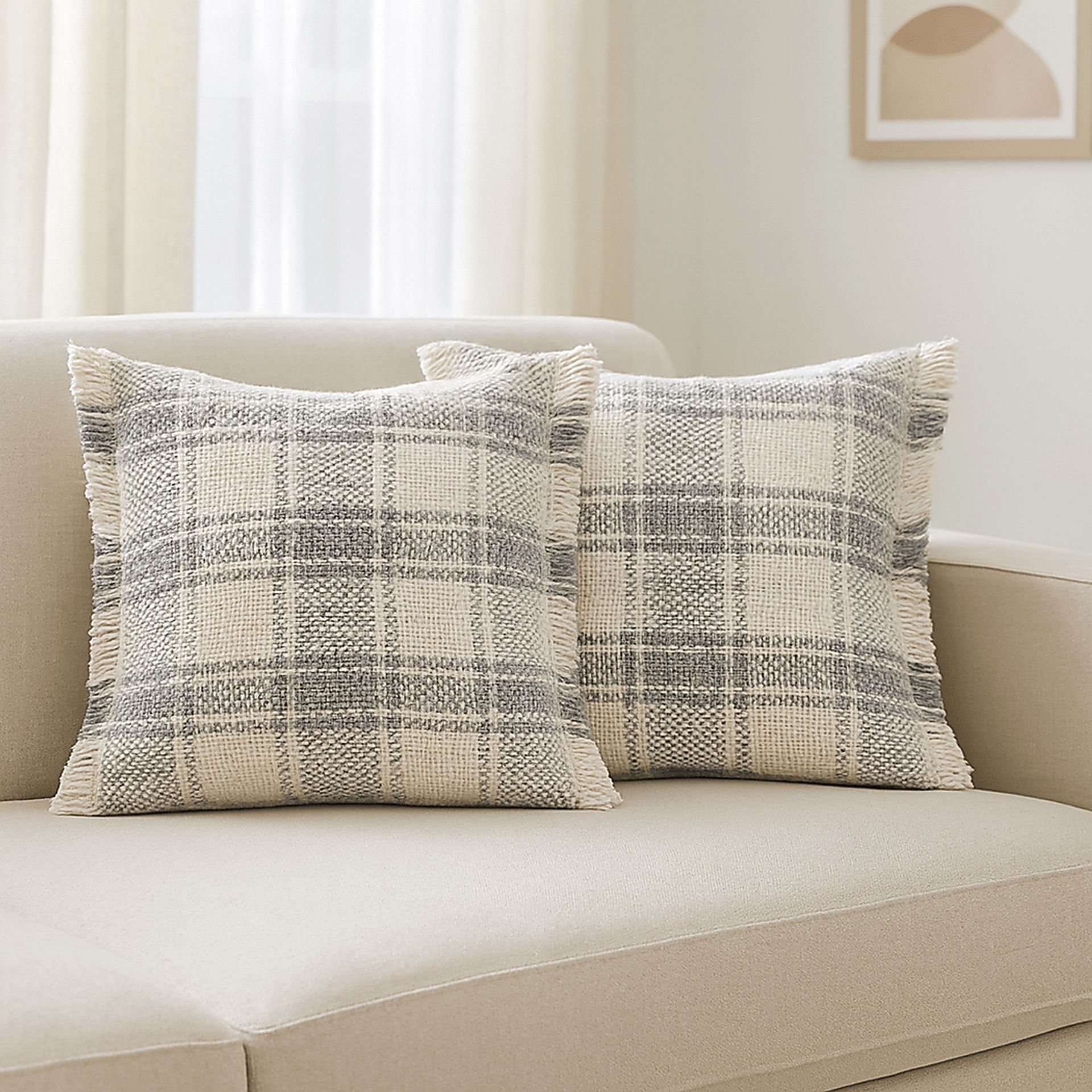 Rangan Gray/Cream Pillow, Set of 2 - Image 2