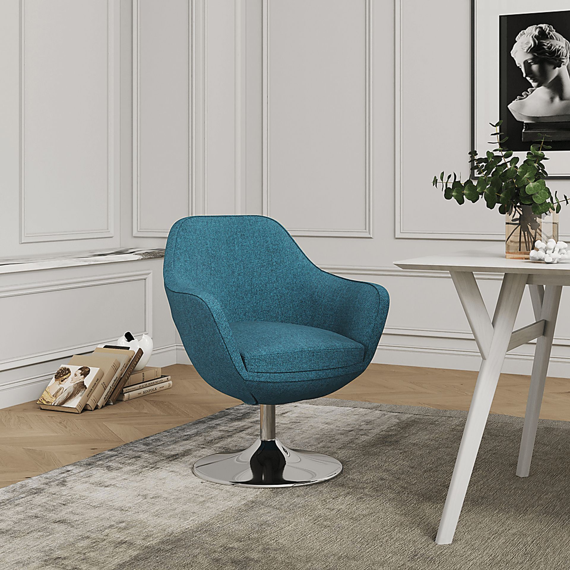 Rantoul Blue Accent Chair - Image 2