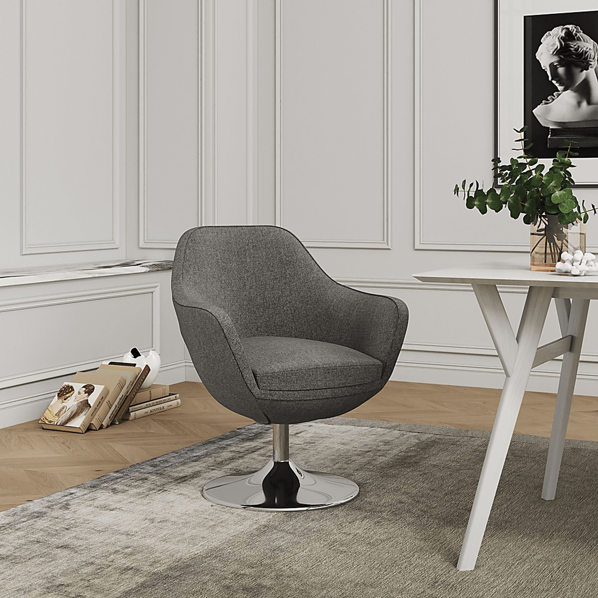 Rantoul Gray Accent Chair - Image 2