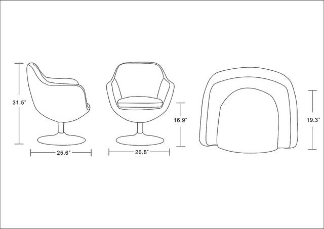 Rantoul Orange Accent Chair - Thumbnail - Image 6