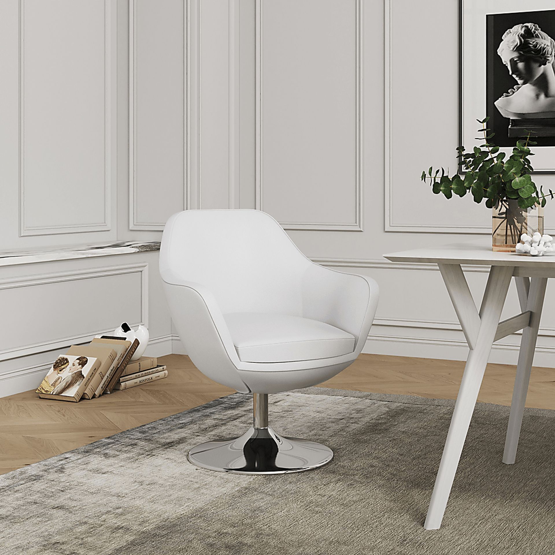 Rantoul White Accent Chair - Image 2
