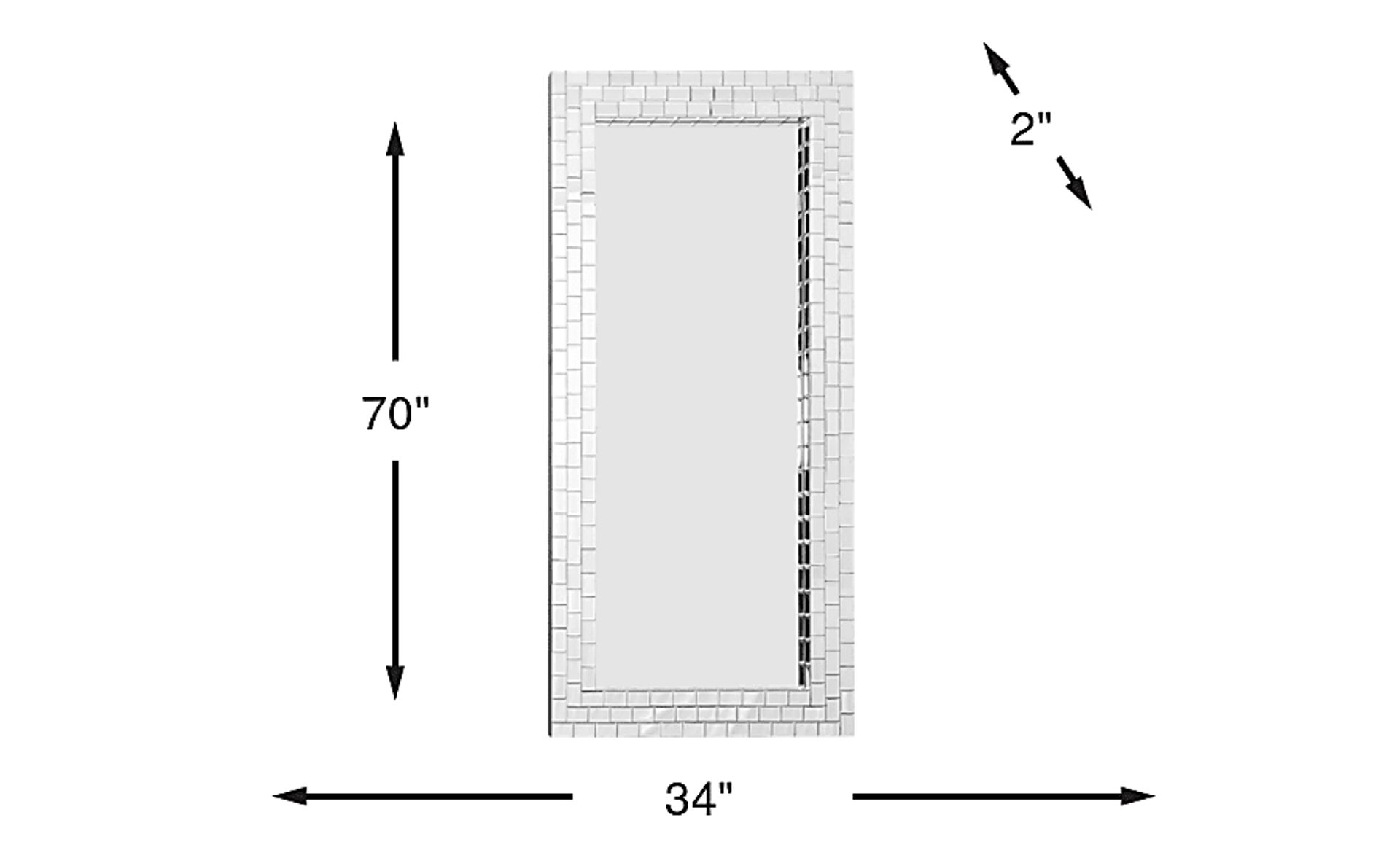 Dimension Image. Please refer to the Dimension Tab on this page for dimension details.