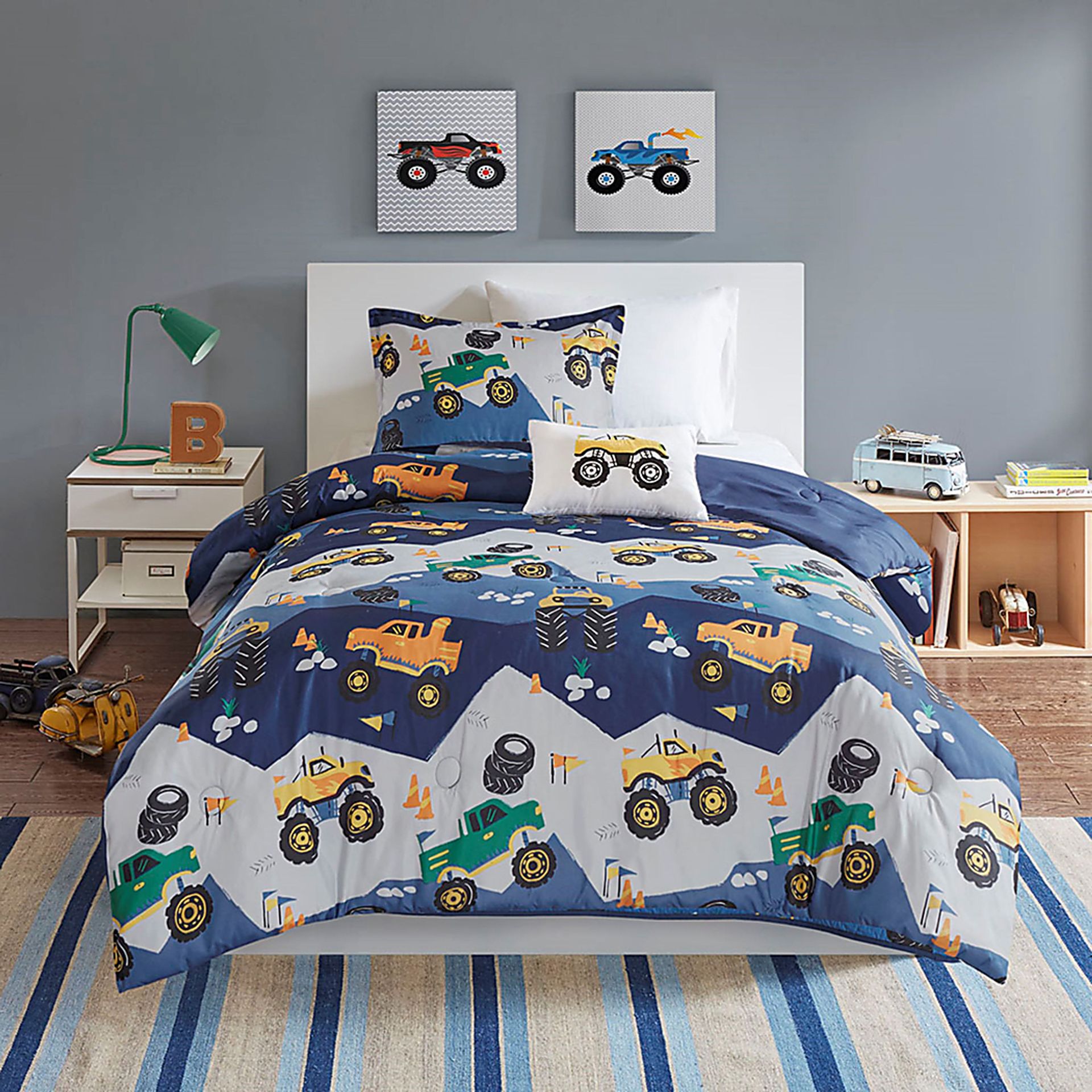 Raoul Blue Twin Comforter Set - Image 9