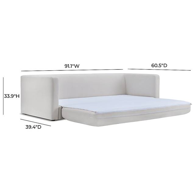Rapalla Cream Linen Sleeper Sofa - Thumbnail - Image 11