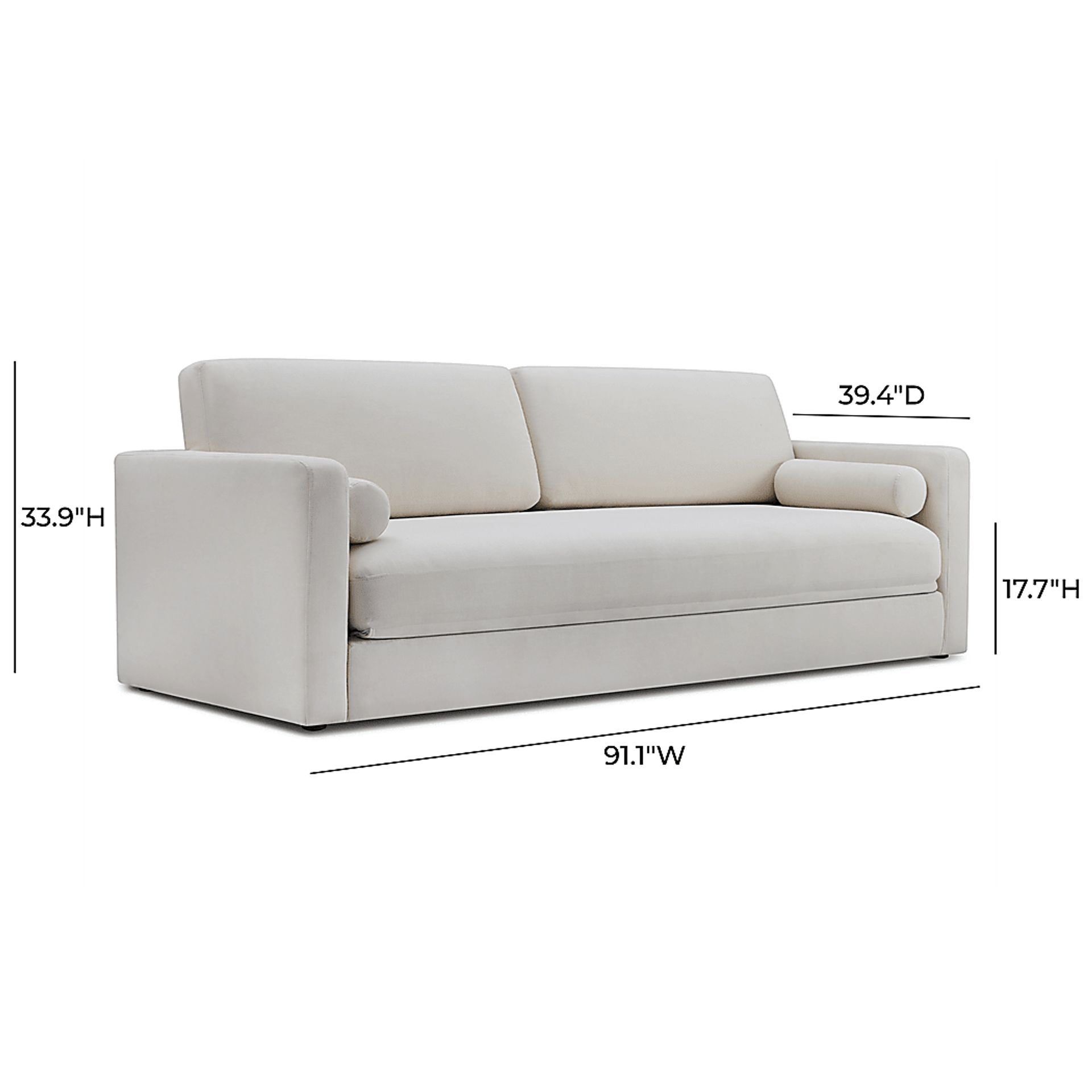 Rapalla Cream Linen Sleeper Sofa - Image 10