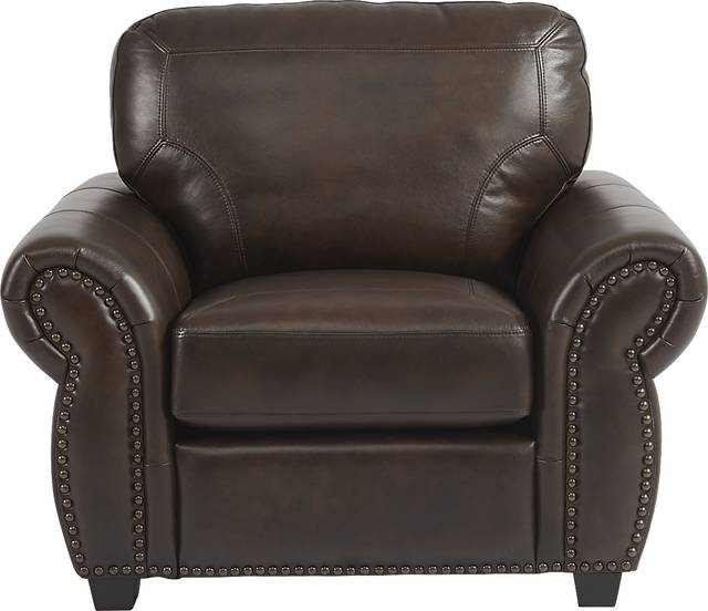 Rapallo Mahogany Leather 6 Pc Living Room - Thumbnail - Image 6