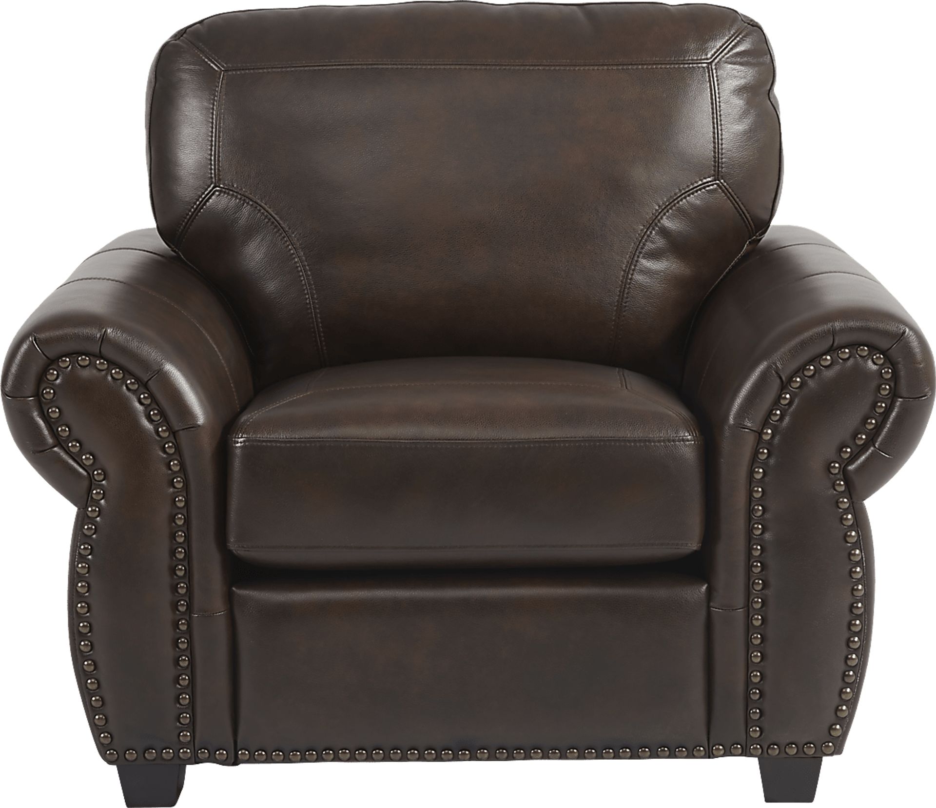 Rapallo Mahogany Leather 6 Pc Living Room - Image 6