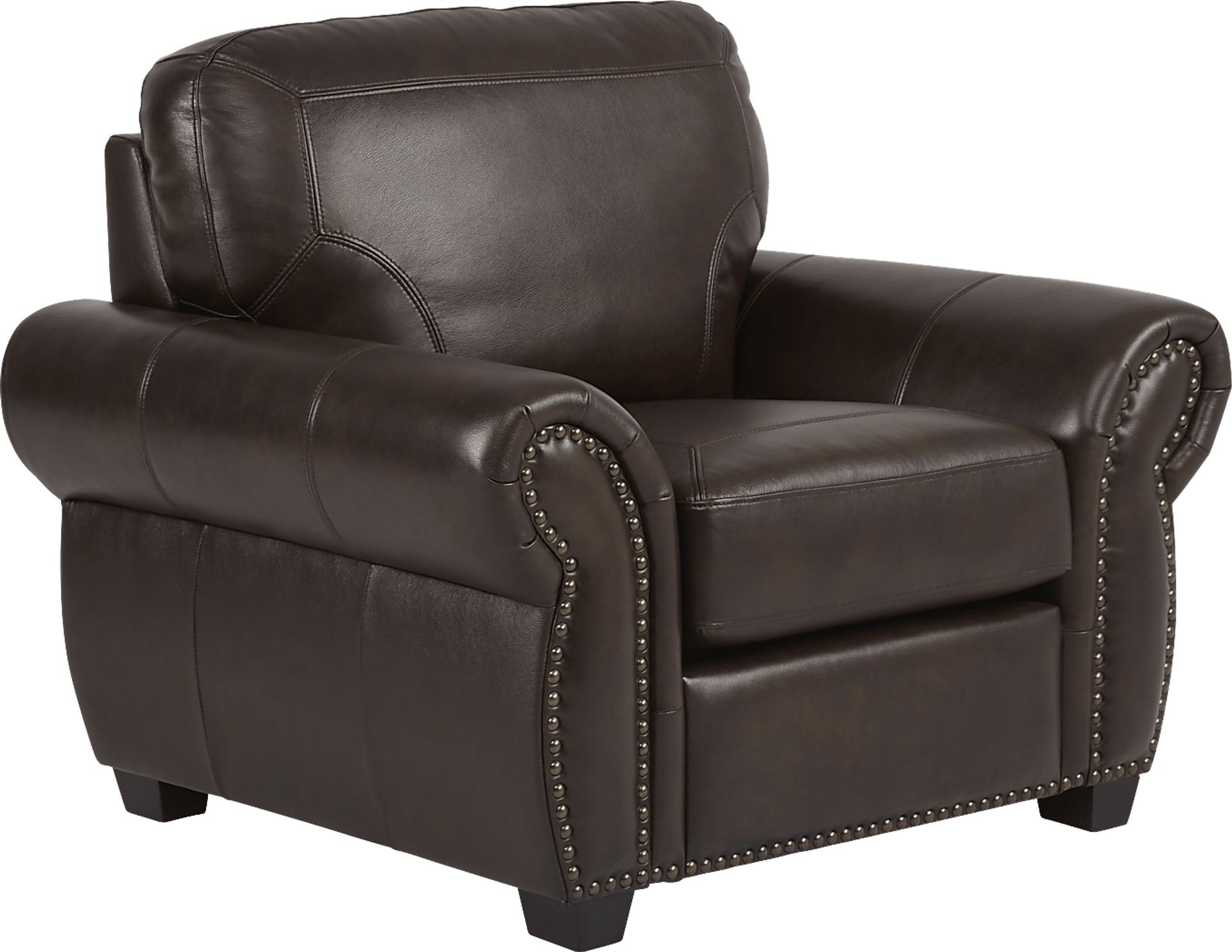 Rapallo Mahogany Leather 6 Pc Living Room - Image 5