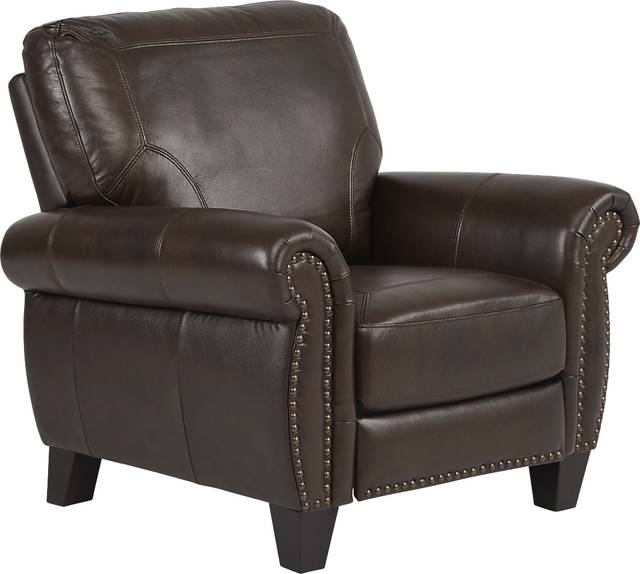 Rapallo Mahogany Leather Recliner - Thumbnail - Image 1