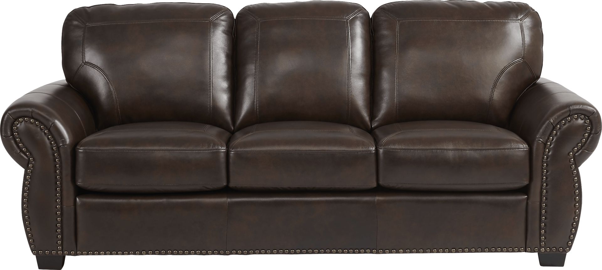Rapallo Mahogany Leather 6 Pc Living Room - Image 2