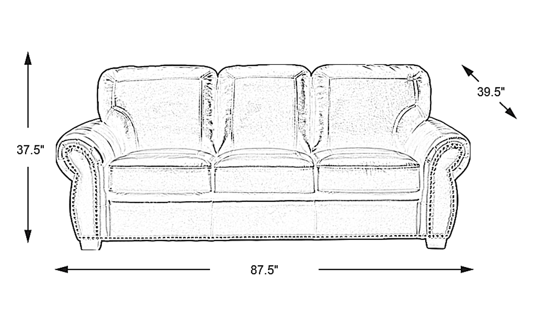 Rapallo Mahogany Leather Sofa
