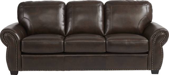 Rapallo Mahogany Leather Sofa - Thumbnail - Image 1