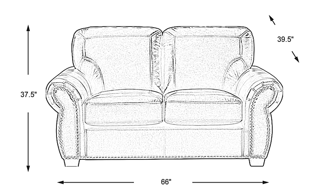 Rapallo Saddle Leather Loveseat
