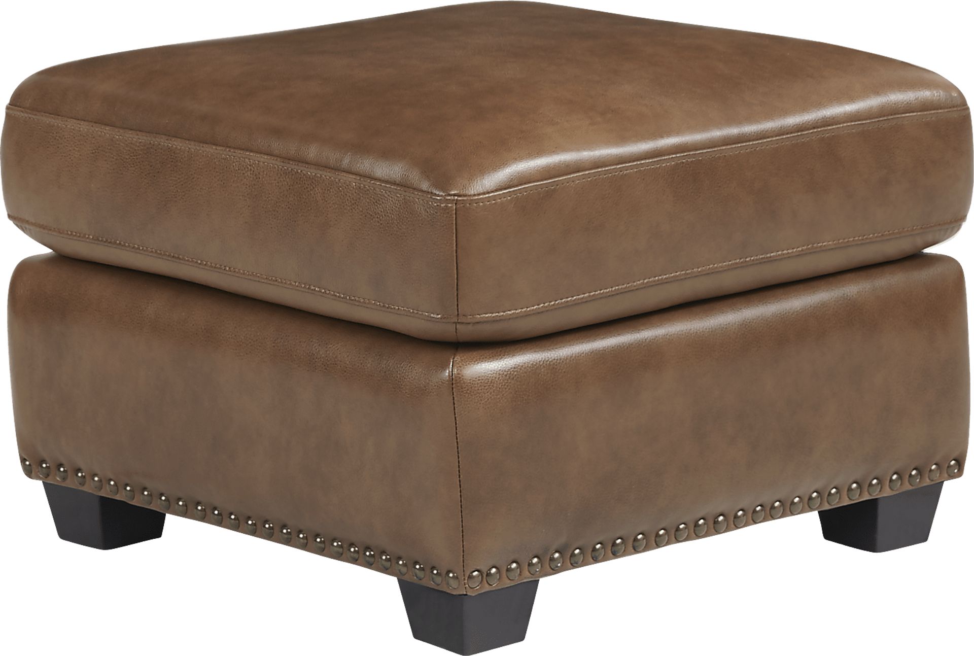 Rapallo Saddle Leather Ottoman - Image 1