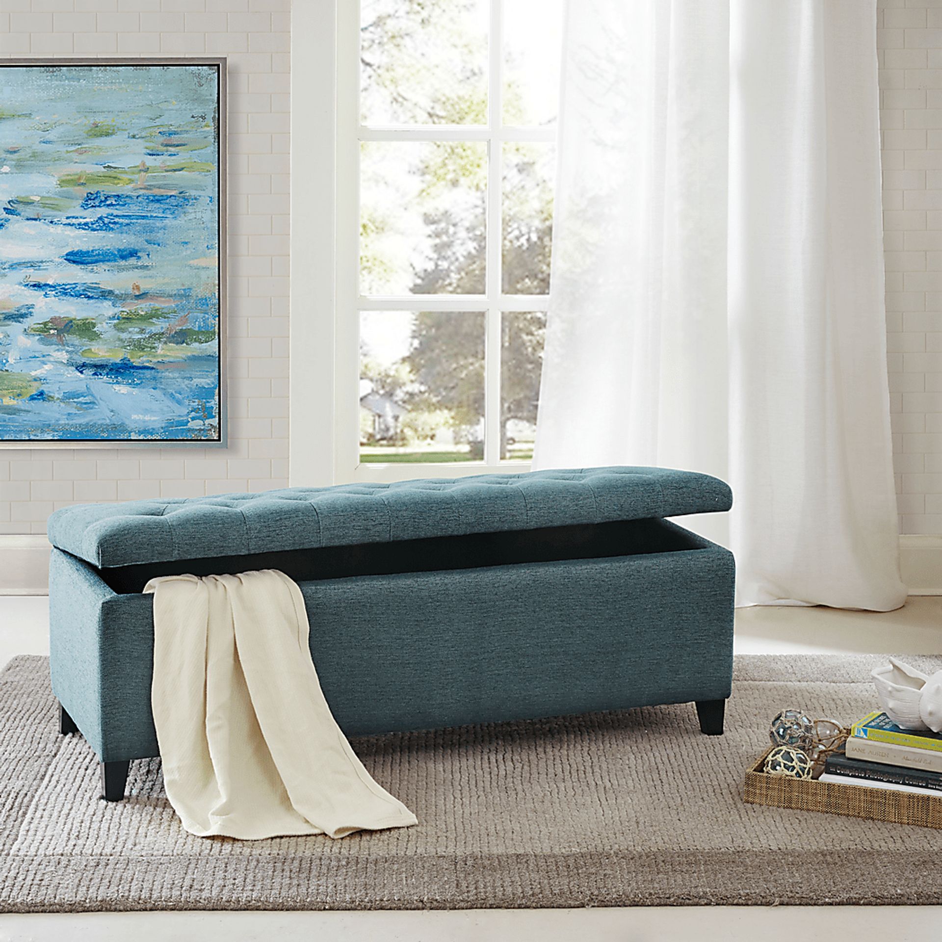 Rapdye Blue Accent Bench - Image 5