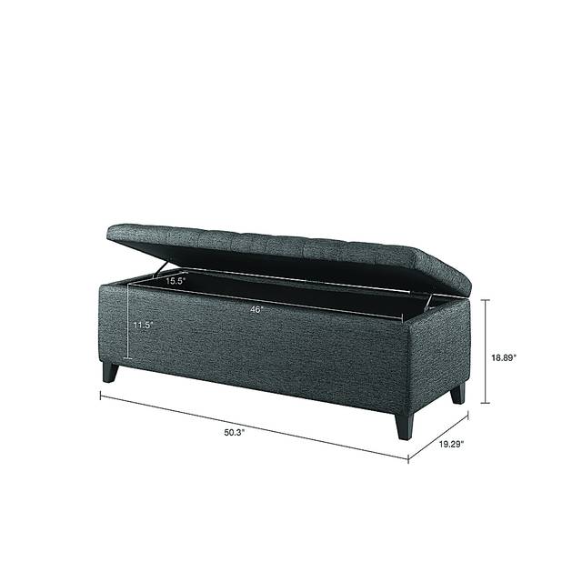 Rapdye Charcoal Accent Bench - Thumbnail - Image 6