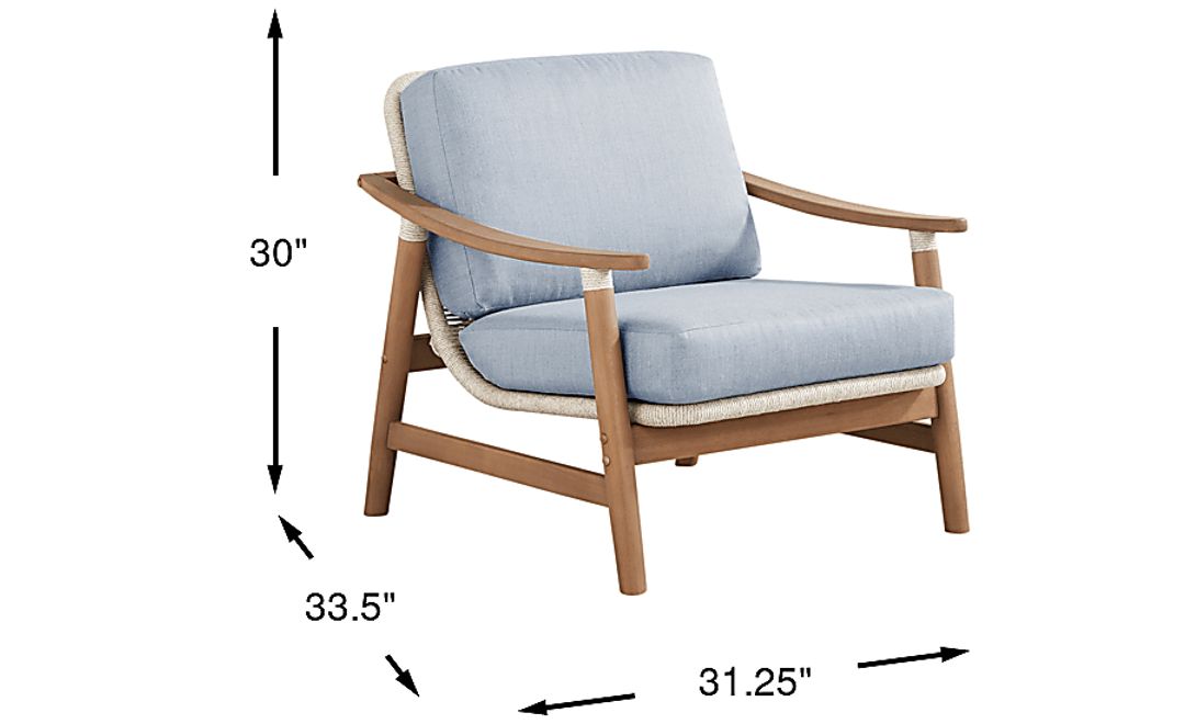 Raphina Gray Outdoor Club Chair with Rain Cushions