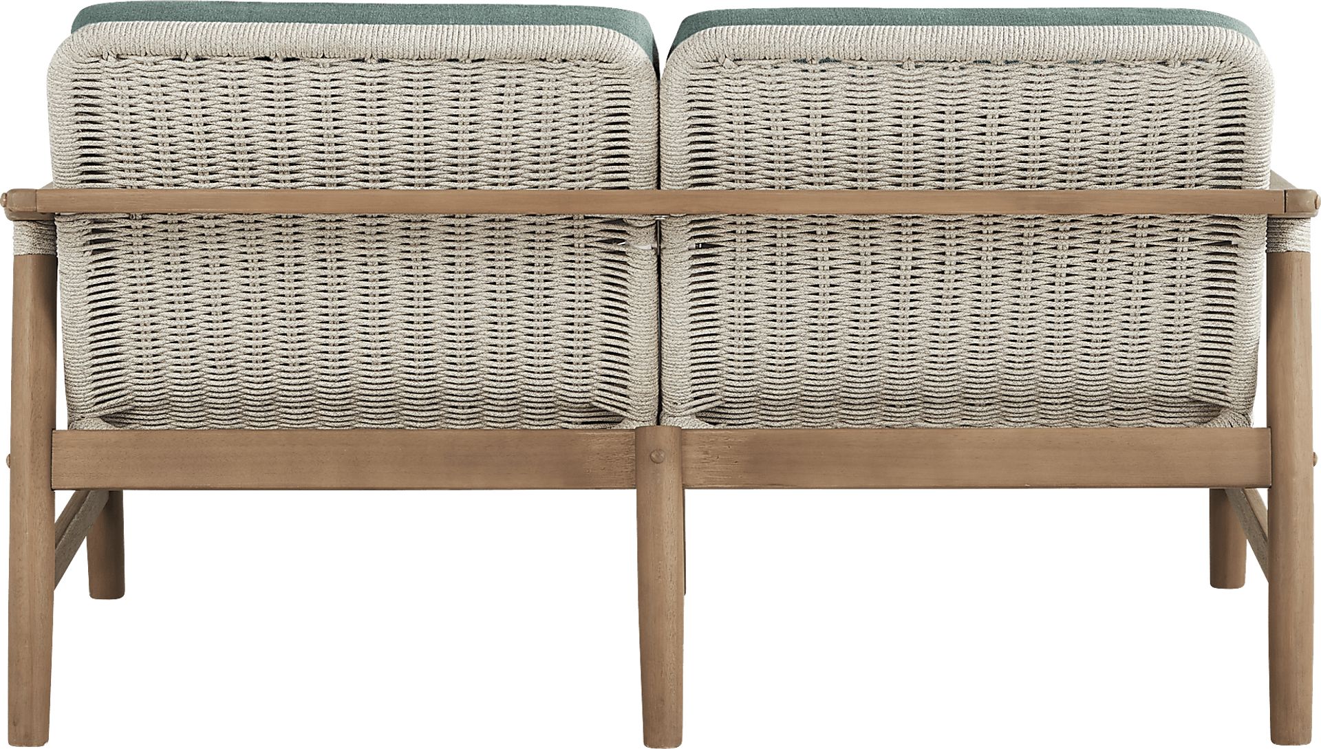 Raphina Gray 4 Pc Outdoor Loveseat Seating Set with Jungle Cushions - Image 4