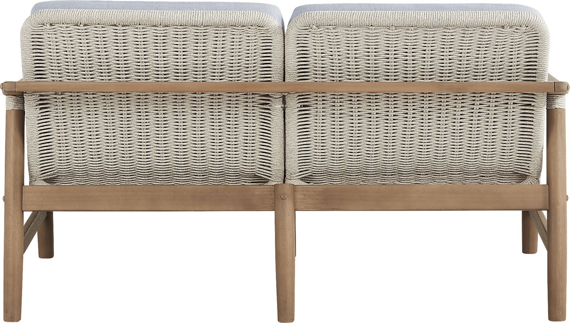 Raphina Gray 4 Pc Outdoor Loveseat Seating Set with Rain Cushions - Image 4