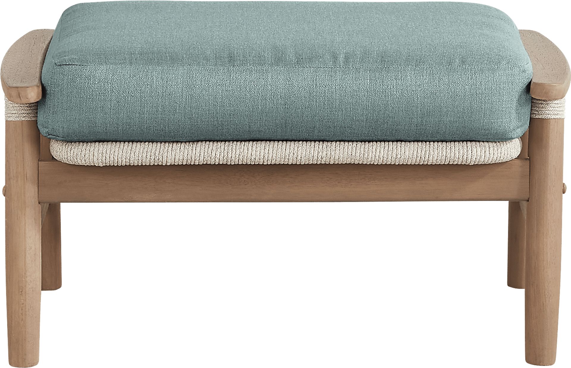 Raphina Gray Outdoor Ottoman with Jungle Cushion - Image 2