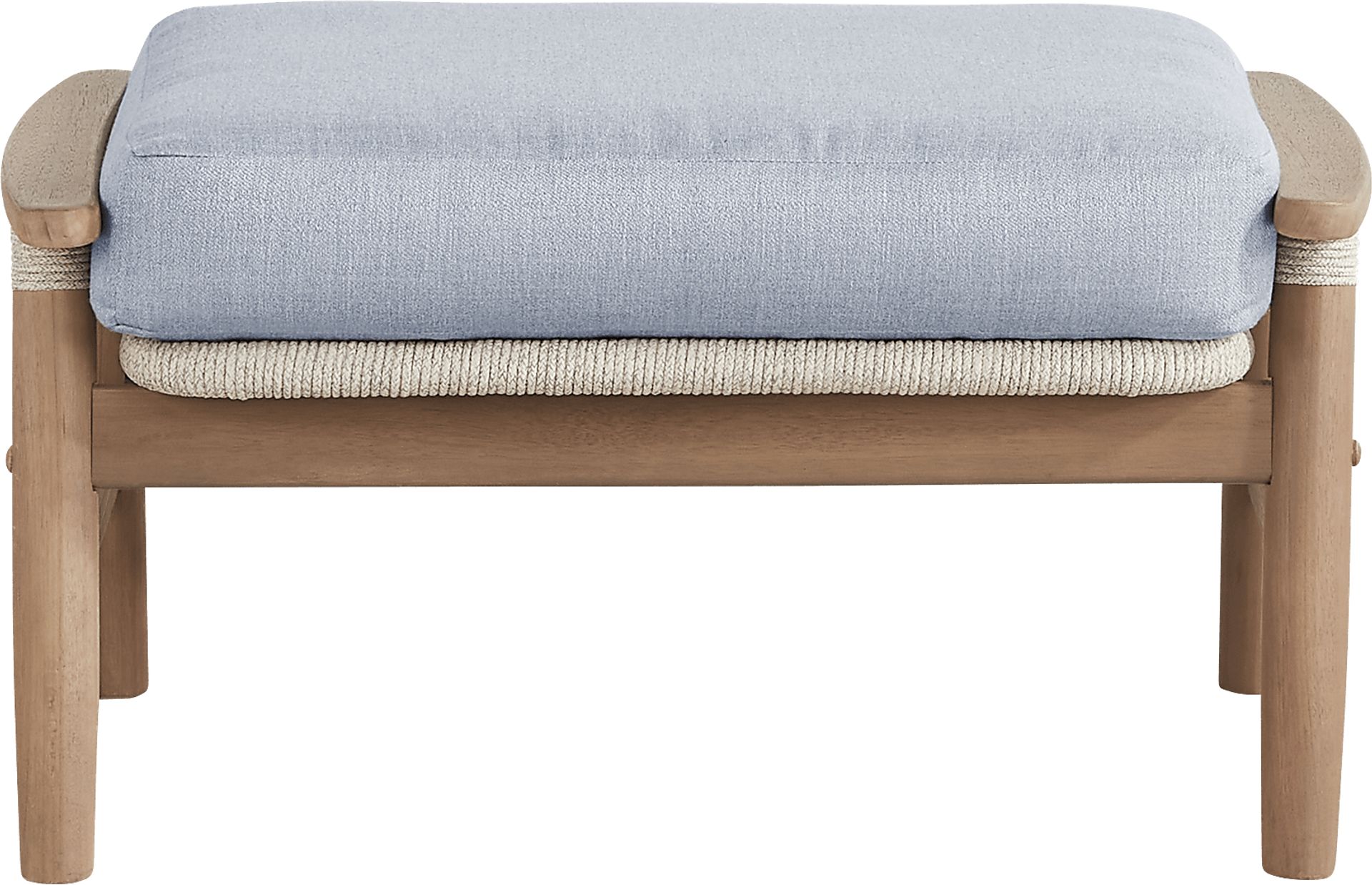 Raphina Gray Outdoor Ottoman with Rain Cushion - Image 2