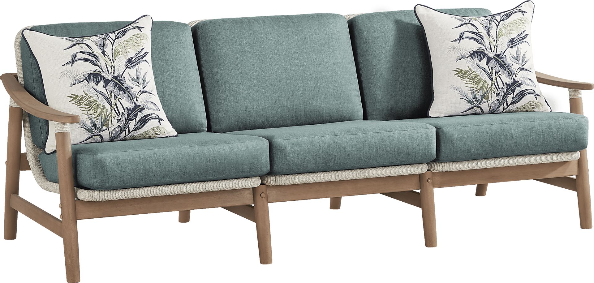 Raphina Gray Outdoor Sofa with Jungle Cushions - Image 3