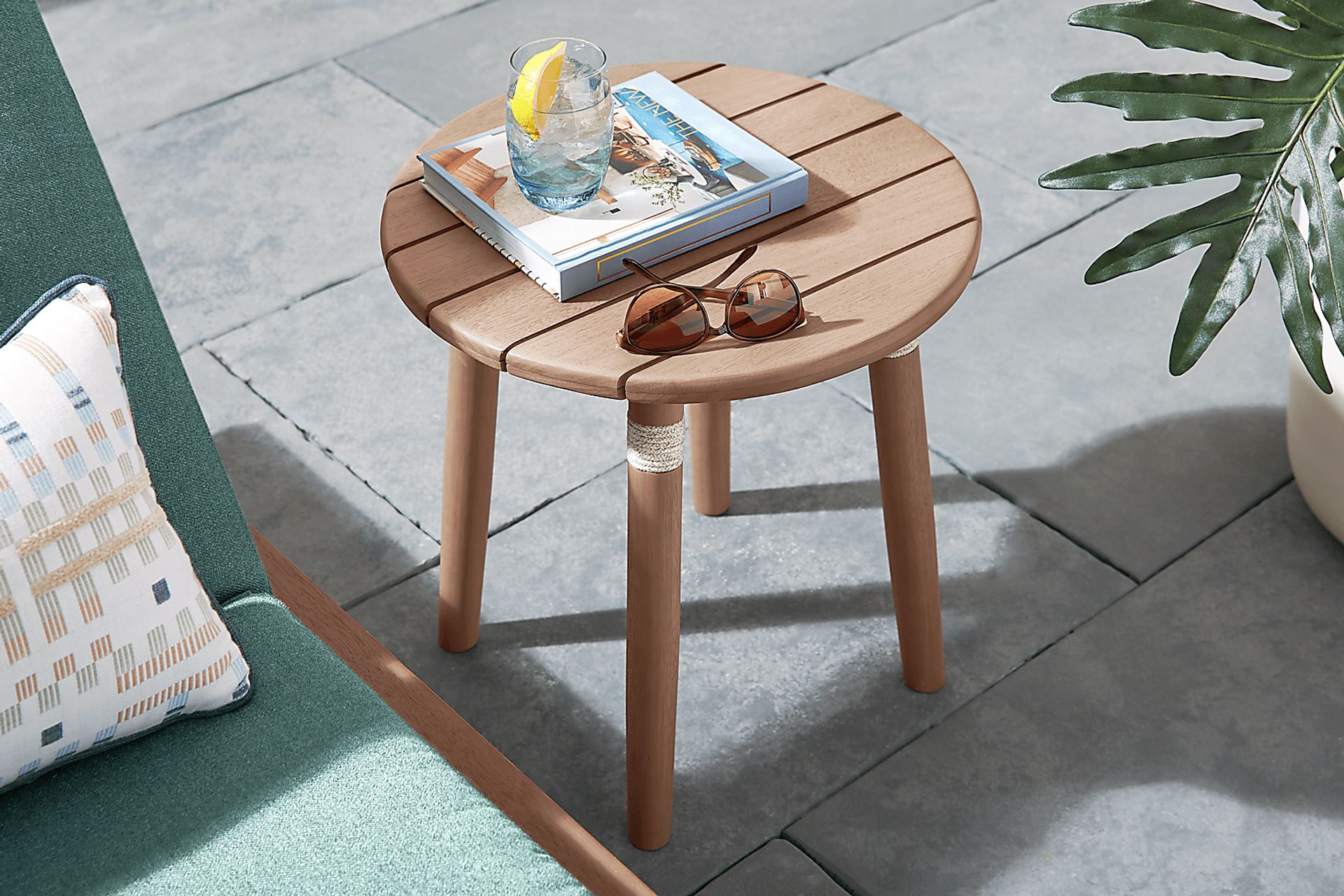 Raphina Gray 3 Pc Outdoor Chat Set with Jungle Cushions - Image 8