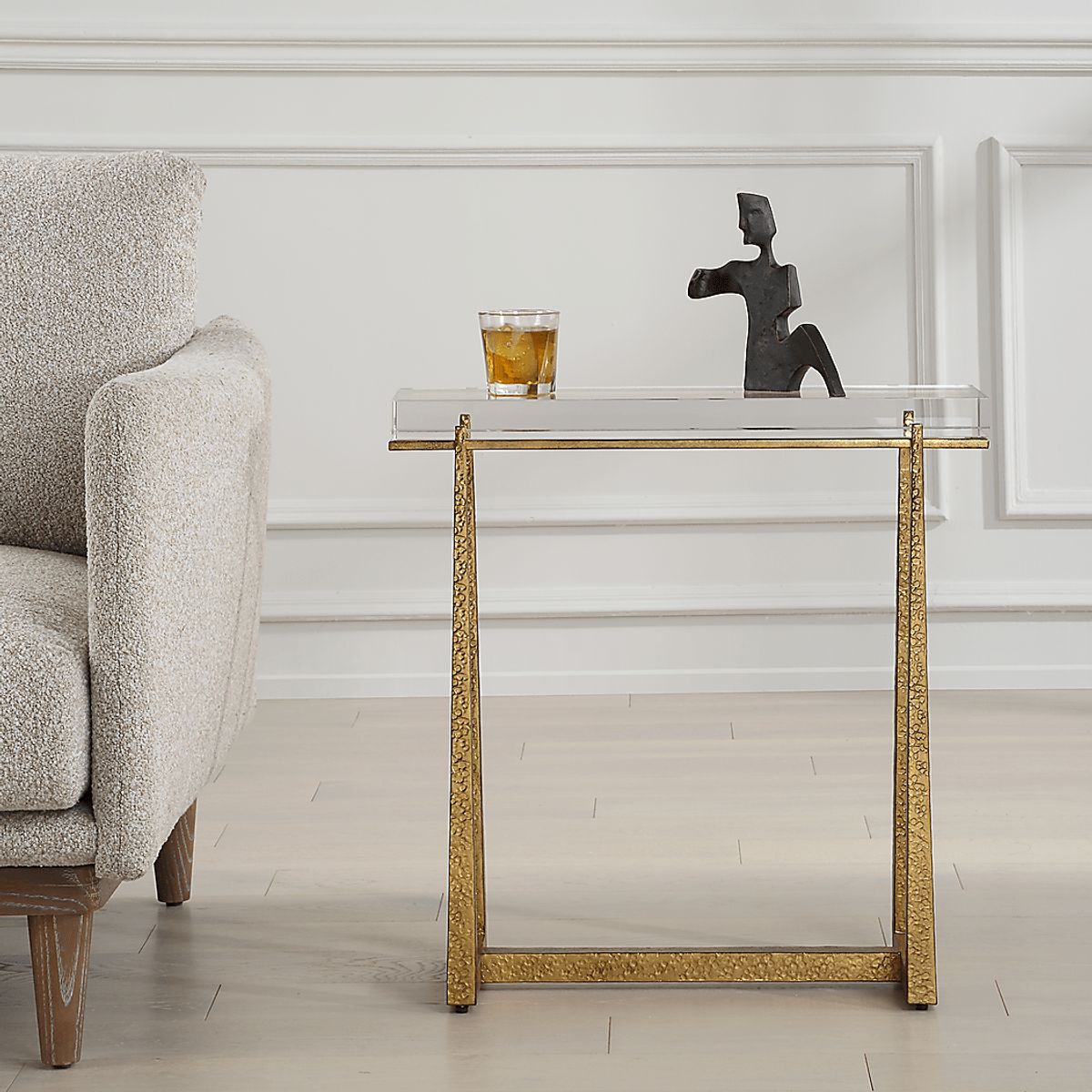 Rasha Gold Colors,Metal Accent Table | Rooms to Go