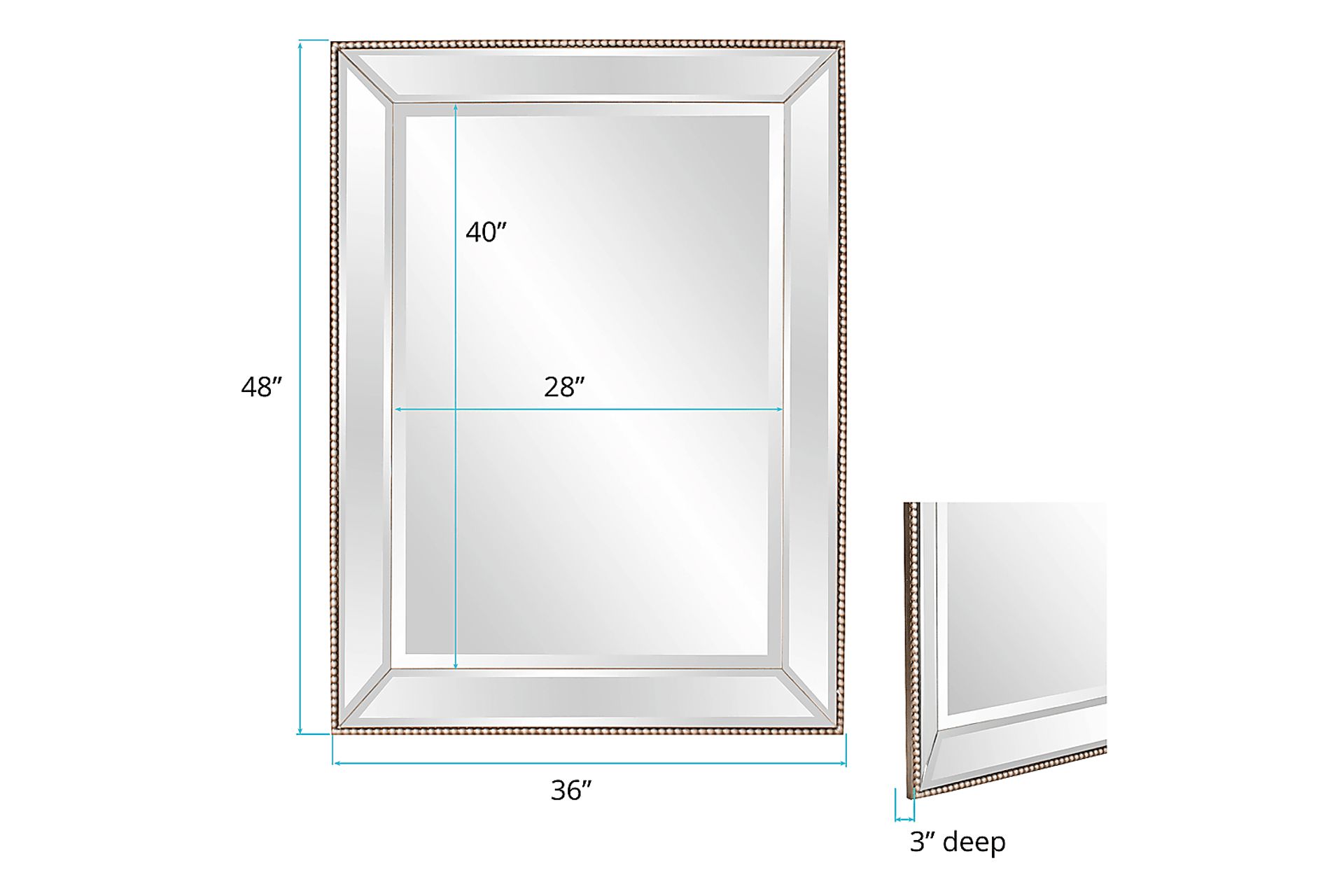 Rasna Gray Mirror - Image 2