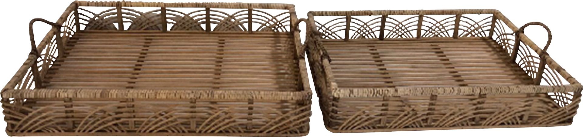 Rathbone Brown Tray, Set of 2 - Image 1