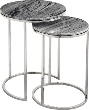 Rathgar Silver Nesting Table, Set of 2
