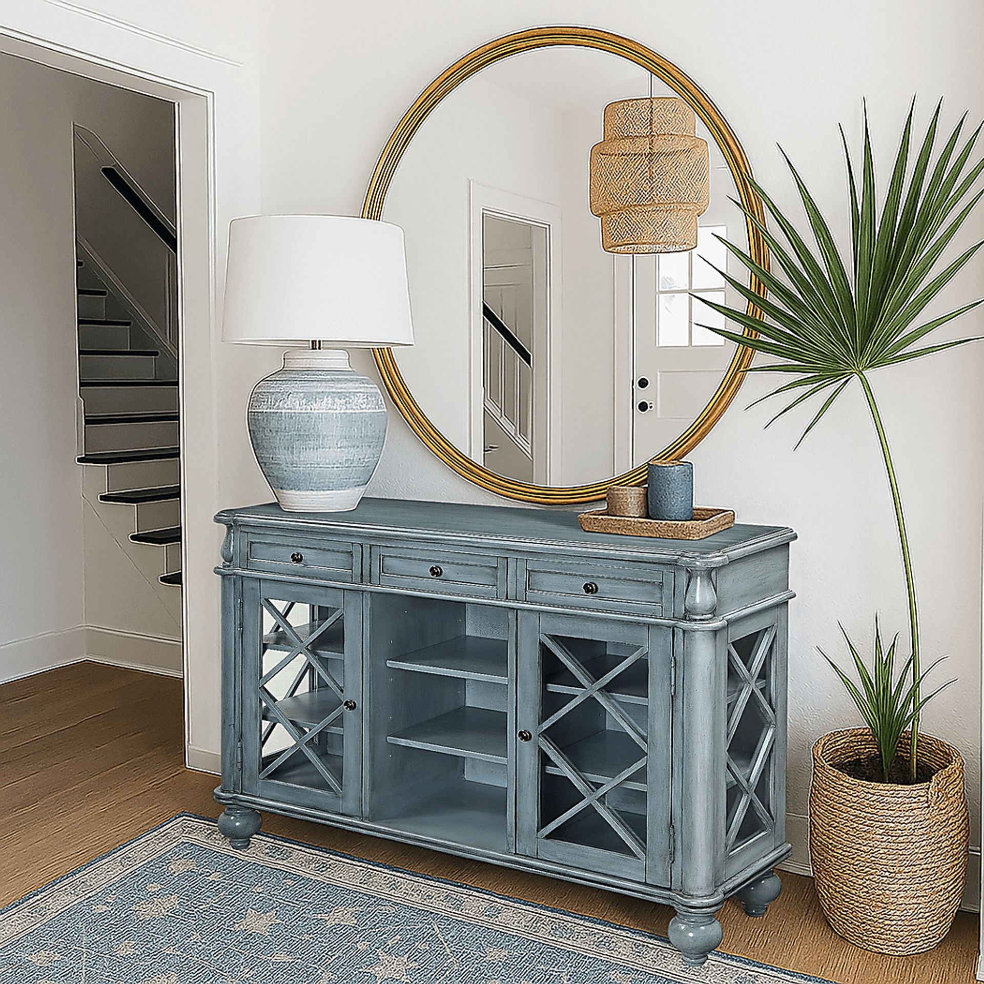 Ravai Gray Accent Cabinet - Image 3