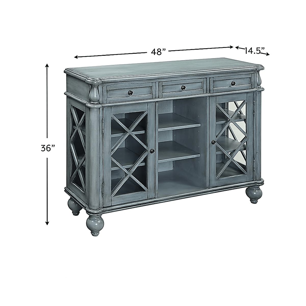 Ravai Gray Accent Cabinet | Rooms to Go