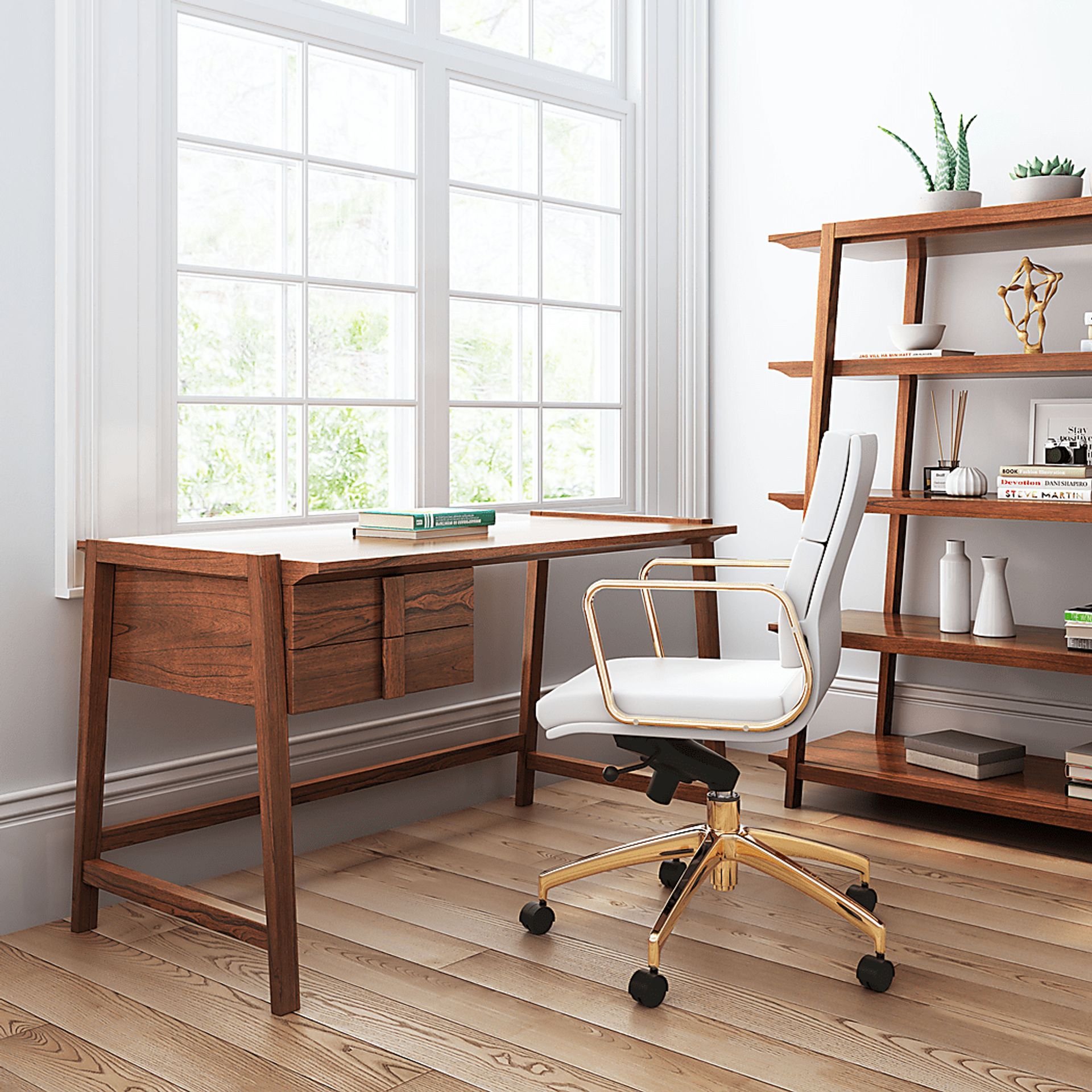Ravanna White Desk Chair - Image 3