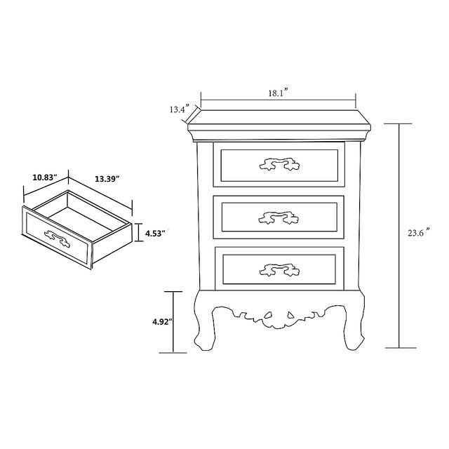 Raveneaux White Nightstand - Thumbnail - Image 10