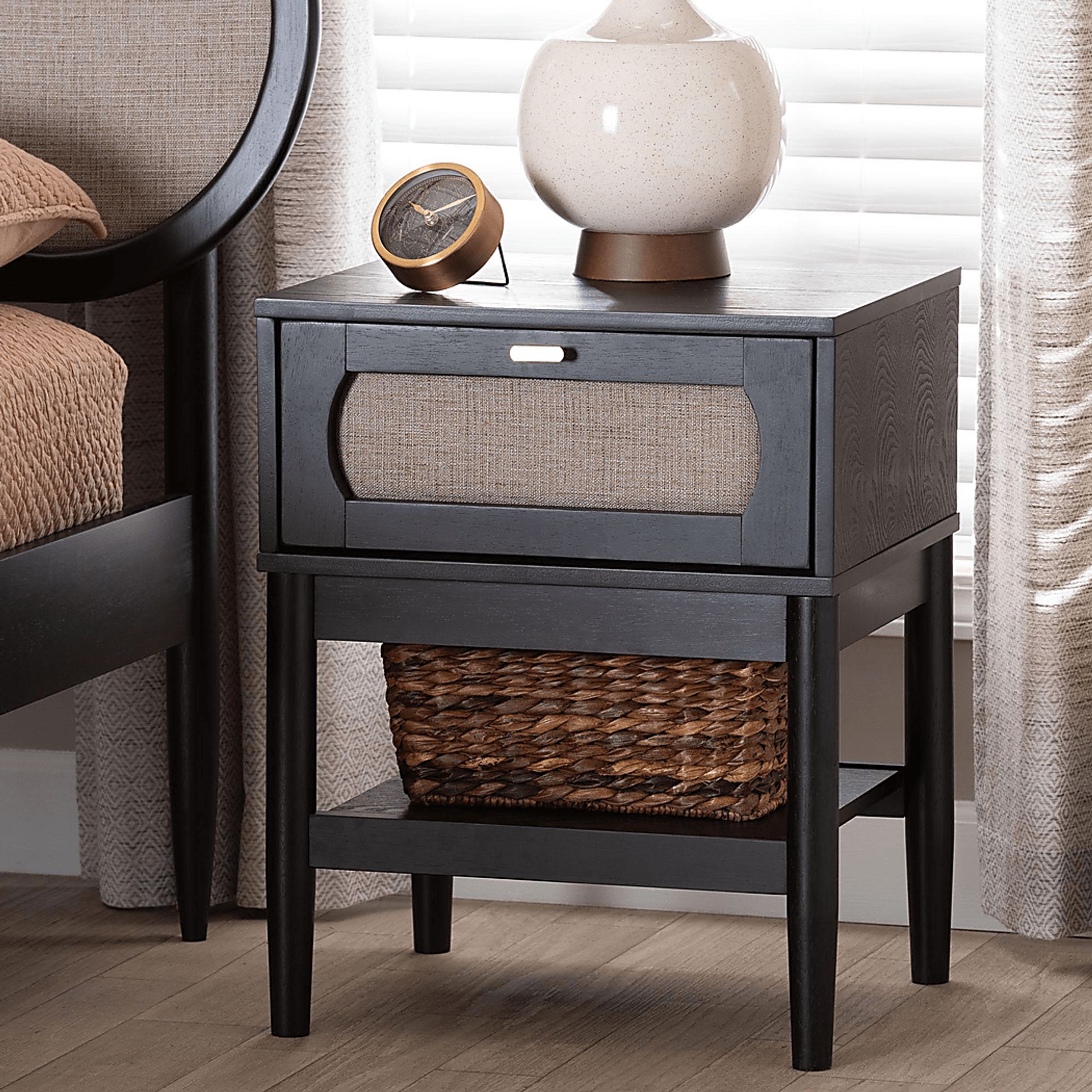 Ravenfly Black Nightstand - Image 3