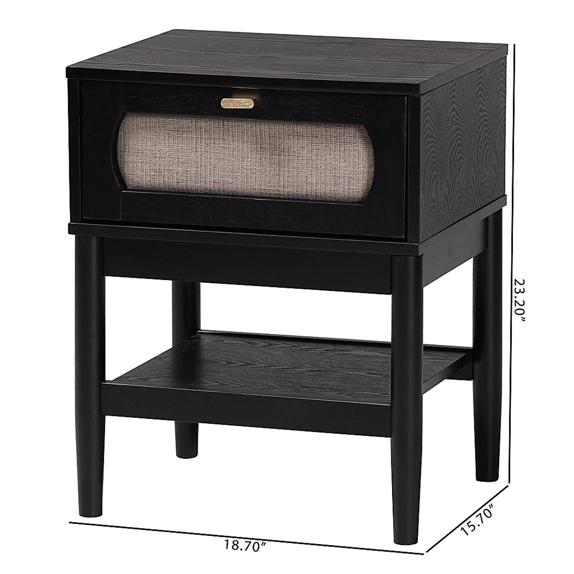 Ravenfly Black Nightstand - Image 6