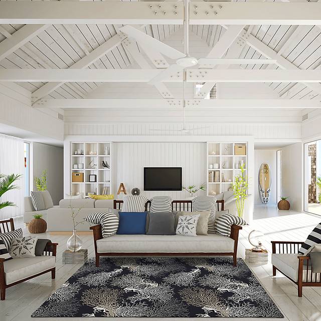 Ravenglen Black 5' x 8' Rug - Thumbnail - Image 2