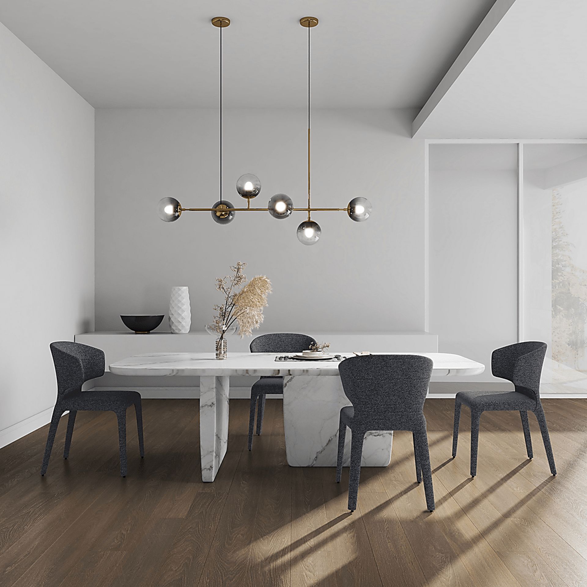 Ravennite II Gray Side Chair, Set of 2 - Image 2