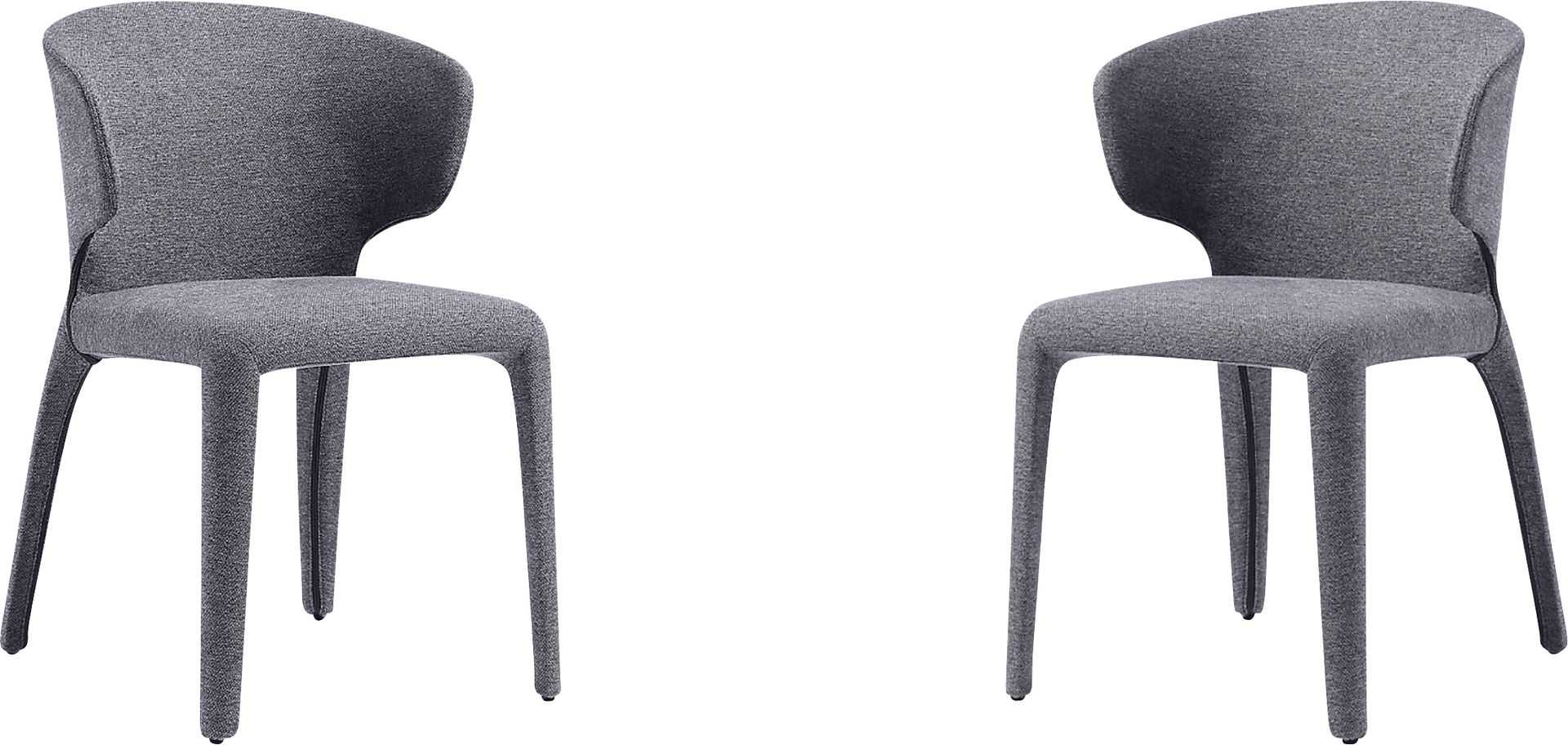 Ravennite II Gray Side Chair, Set of 2 - Image 1